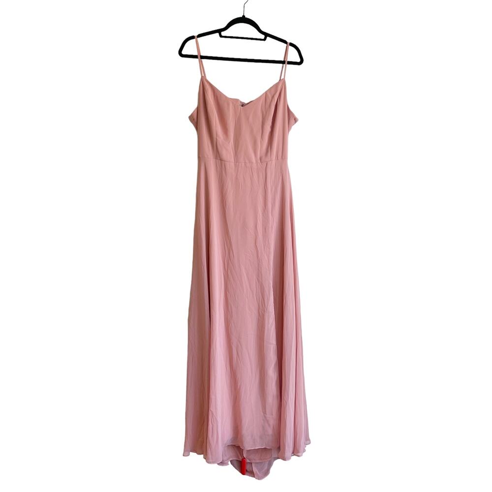 AFTER SIX Desert Rose Tie Back Cutout Chiffon Gown Size 18 R NWT - Picture 6 of 11
